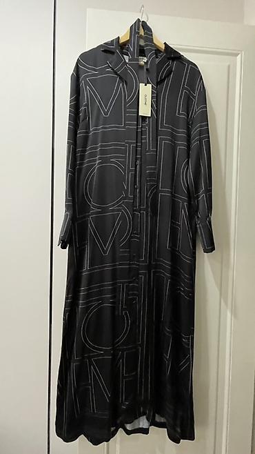 Повседневные платья: Платье-рубашка Clothe - Длина: макси - Цвет: графитовый/черный с — 1