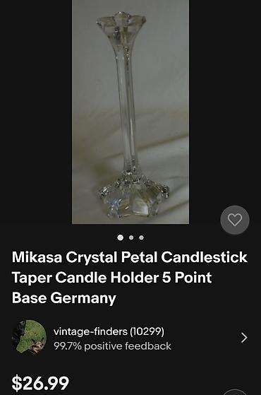 Sveće i svećnjaci: Nov nemacki kristal svecnjak cvet iz 80ih.god. Svecnja nemacki,pun — 4