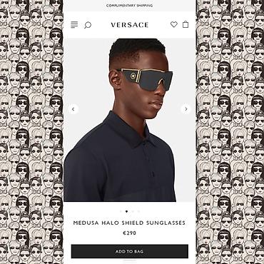 лом золото: Очки VERSACE Комплект: Укрепленный футляр, коробка и документы — 2