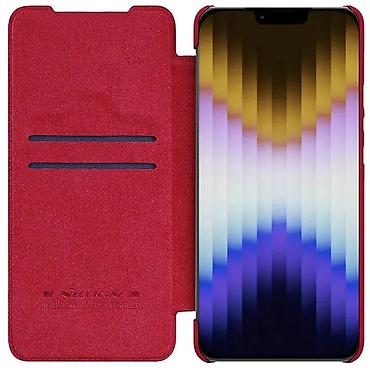 Maske i futrole za telefone: Maska Nillkin Qin Pro za iPhone 14 Plus 6.7 crvena. Kataloški broj — 5