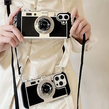 kabro sekilleri: Retro fotoaparat dizaynlı telefon qabı və asma kəmər dəsti - Dizayn — 3