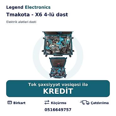 alet: Elan başlığı: Elektrik alətlər dəsti Tmakota - X6 4-lü dəst Elektrik — 1