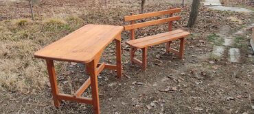 10 объявлений | lalafo.kg: Комплекты деревянный стол + 2 скамейки для летников или для дома. Есть