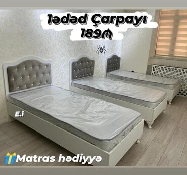 Masalar və oturacaqlar: Yeni, Təknəfərlik çarpayı, Matras ilə