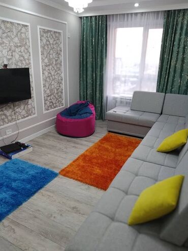 снять квартиру в элитном доме в Кыргызстан | Долгосрочная аренда квартир: 1 комната, 47 м², Элитка, 12 этаж, Свежий ремонт, Комбинированное отопление