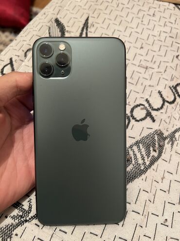 подключение wifi: IPhone 11 Pro Max, Колдонулган, 256 ГБ, Жашыл, Каптама, 100 %