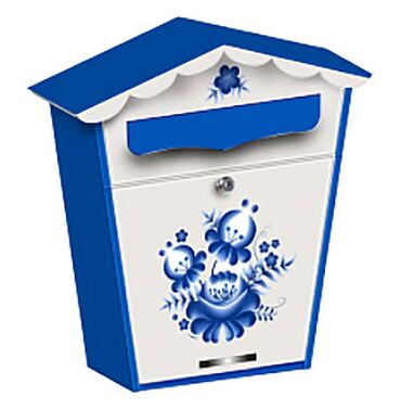 пластмасовые ящики: Почтовый ящик Русский стиль №4 предназначен для частного дома