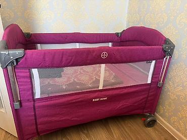 Манежи: Uşaq üçün qatlanan çarpayı/oyun manesi – “Baby Home” (alçaq yanlı — 2