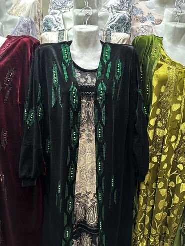 стильный купальник: Кардиган, Бархат, Длинная модель, Со стразами