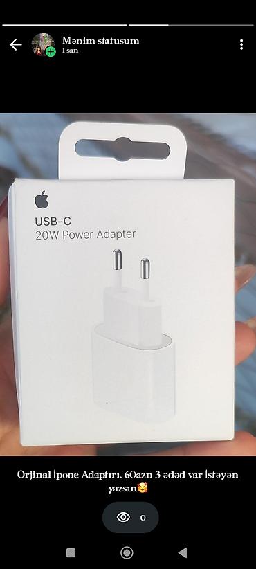 Simsiz şarj cihazı Apple, 20 Vt, Yeni lalafo.az -da Simsiz şarj cihazı Apple, 20 Vt, Yeni