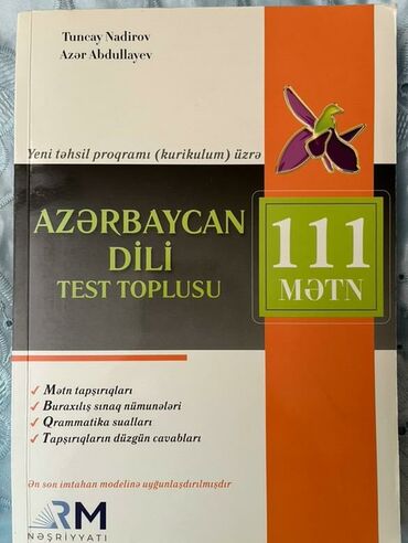 az dili test toplusu: 111 Mətn Azərbaycan dili test toplusu (RM nəşriyyat) yazılmayib