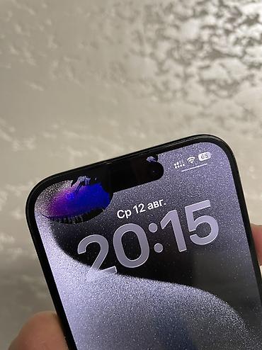 iphone13pro max: IPhone 15 Pro, Б/у, 128 ГБ, Black Titanium, Зарядное устройство, Чехол, 81 % — 3