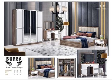 Divanlar: İkinəfərlik çarpayı, Dolab, Termo, 2 tumba, Türkiyə, Yeni