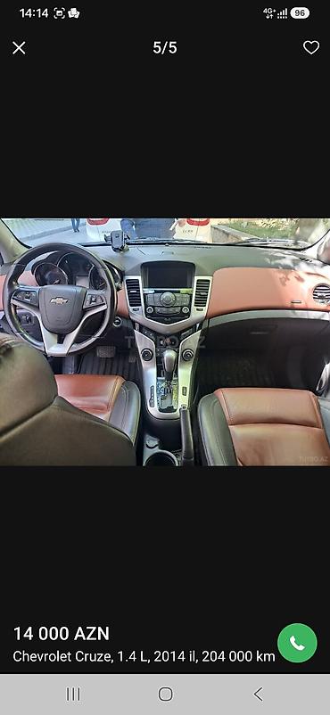 Chevrolet: Chevrolet Cruze: 1.4 л | 2014 г. Седан — 6