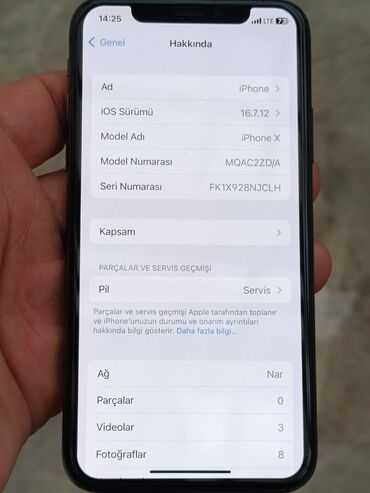 Apple iPhone: IPhone X, 64 GB, Space Gray, Face ID — 8