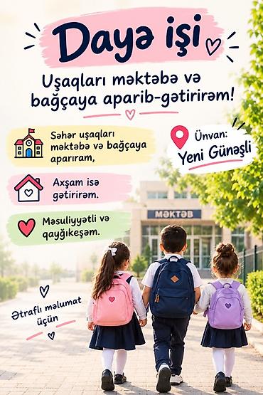 9 sinif ifsa: Daya xidməti – uşaqların məktəb və bağçaya aparılıb‑gətirilməsi - — 1