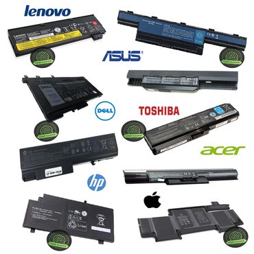 noutbuk batareyaları: Mehsullar yenidir. HP; Dell; Toshiba; Asus; Acer; Lenovo; Sony; Apple