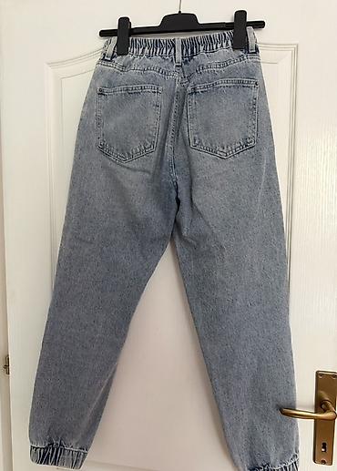 pull amd bear: Sinsay ženske farmerke – model sa elastičnim strukom i skupljenim — 3