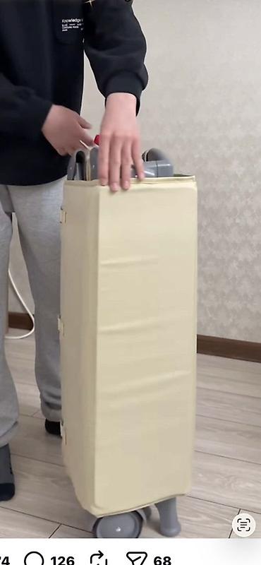 Керебеттер: Детская складная кроватка-манеж с москитной сеткой и мобильным — 2