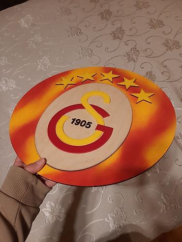 şar sekilleri: Galatasaray loqolu dekorativ taxta panel - Material: çoxqatlı təbii — 2