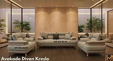Avokado Divan Kreslo dəsti - Dizayn: müasir, yumşaq xətli formalar;