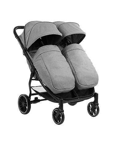 zextra kaputi: KIKKA BOO Happy 2 – kolica za blizance, light grey (SKU: KKB4) Kikka — 6