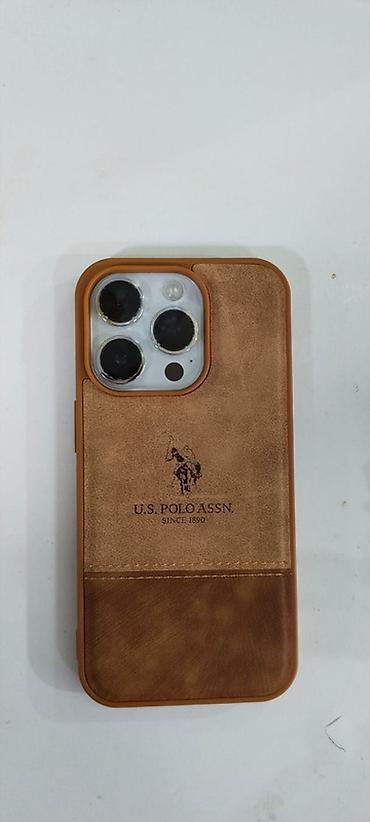 kabro sekilleri: U.S. Polo Assn. brendli dəri görünümlü telefon qabı - Model: iPhone — 1