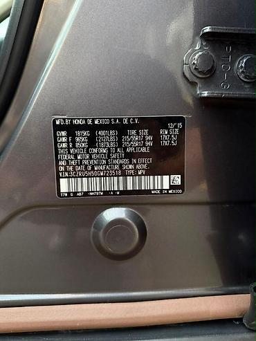 срв 2017: Honda HR-V: 2015 г., 1.8 л, Вариатор, Бензин, Кроссовер — 5