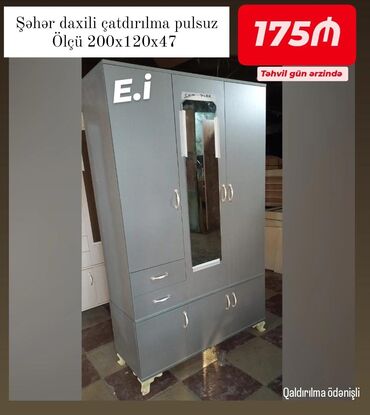 Yataq otağı dəstləri: *3 qapılı dolab 175Azn💥* ✔️rəng seçimi var ✔️ Material: çölü 18lik