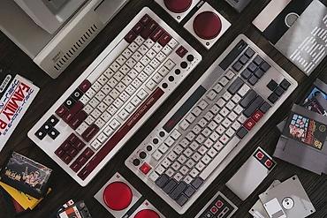 nintendo controller: Клавиатура, Механическая, Bluetooth, Проводное подключение, Размер: 80% — 2