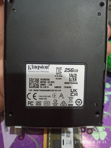 Процессоры: Внутренний Накопитель SSD Kingston, 256 ГБ, 2.5", Б/у