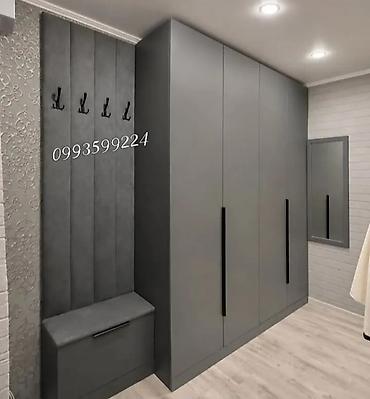 Modul dəhliz mebeli – müasir minimalist dizayn - Rəng: tünd boz, mat