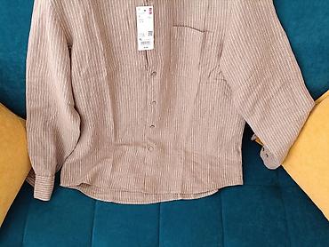 Рубашки: Мужская рубашка, XL, Uniqlo, Новый, цвет - Коричневый, Платная доставка — 7