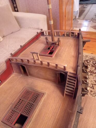 Gəmi modelləri: Taxta maket gəmi – 17-ci əsr tipli üç dirəkli yelkənli kalyon - — 5