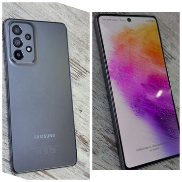 Samsung: Samsung Galaxy A73 5G, 128 GB, rəng - Qara, Zəmanət, Sensor, Barmaq izi