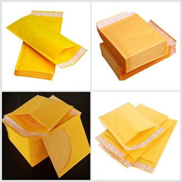 Продажа квартир: Пузырчатый конверт из крафт-бумаги, желтая утолщенная пузырчатая