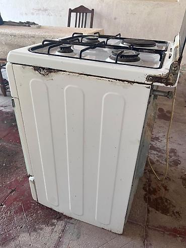 Qaz plitəsi Ayrıca dayanan, 4 gözlü, İşlənmiş
