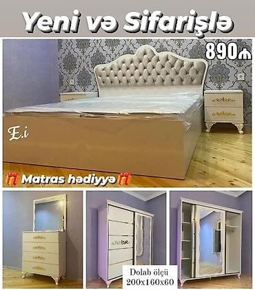 стенка для спальни: Yataq otağı dəsti – Yeni və sifarişlə Qiymət: 890 ₼ Hədiyyə: Matras — 1