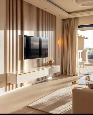 TV altlığı: Düz TV altlığı, Polkalı, Laminat — 10