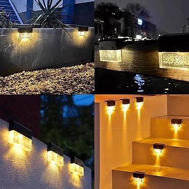 məhəccər şəkilləri: Günəş enerjili divar/hasar pillə işıqları. Günəş paneli lampa — 4