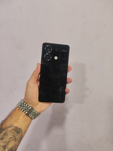 сотовый телефон fly ff244: Poco X6, 256 ГБ, цвет - Черный, Отпечаток пальца, Face ID