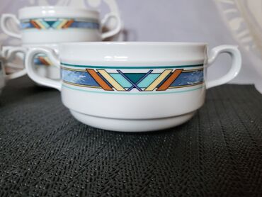 Činije: Porcelanske nove cinije Jlmenau Nemacka za supe,corbe,poslastice 1991g — 10