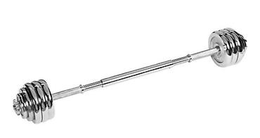 мышцы: Разборный набор гантелей/штанги в кейсе York Fitness 30 kg Chrome — 3