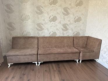 Künc divan – modul tipli, şokolad-qəhvəyi rəngdə, zərif romb tikişli lalafo.az -da Künc divan – modul tipli, şokolad-qəhvəyi rəngdə, zərif romb tikişli