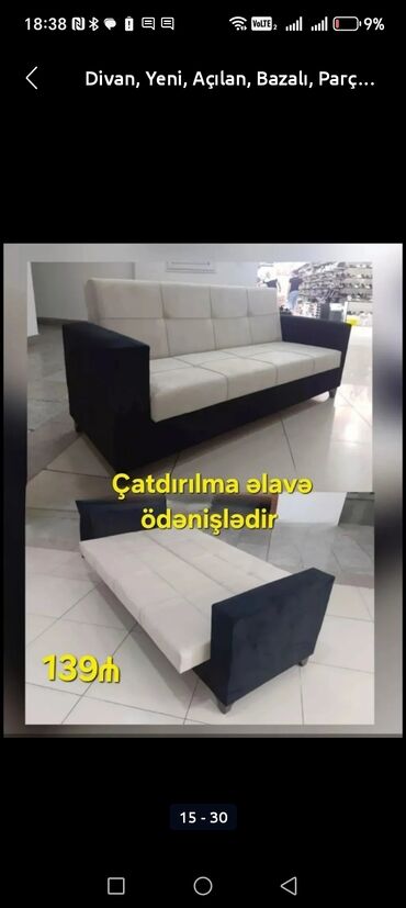 Divanlar: Divan, Yeni, Açılmayan, Bazasız, Nabuk, Ödənişli çatdırılma — 15