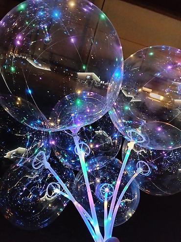 dekor ad günü: LED işıqlı şəffaf balonlar (BOBO balon) - Material: möhkəm şəffaf TPU — 2