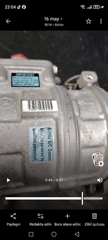 Avtomobil kondisioner kompressoru - Tip: R‑134a A/C System üçün
