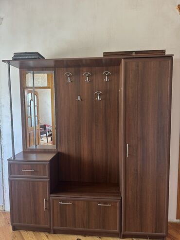 hamam üçün şkaf: Açılan, 1 qapı Düz dolab, Dəhliz dolabı