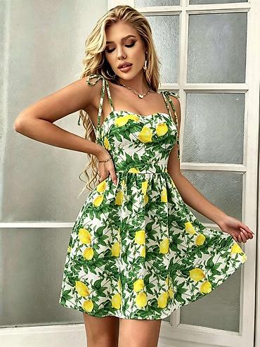 lilly papuce: Letnja mini haljina na bretele sa vezivanjem na ramenima. - Kroj — 4