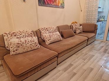 Divan və kreslo dəstləri: Künc tipli modullu divan dəsti - Rəng: karamelli/qəhvəyi tonlarda — 1